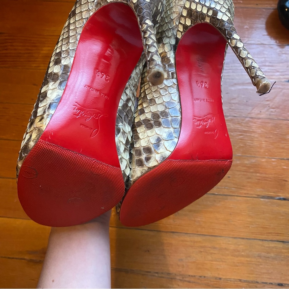 Christian Louboutin python pumps Heels with Red Soles
